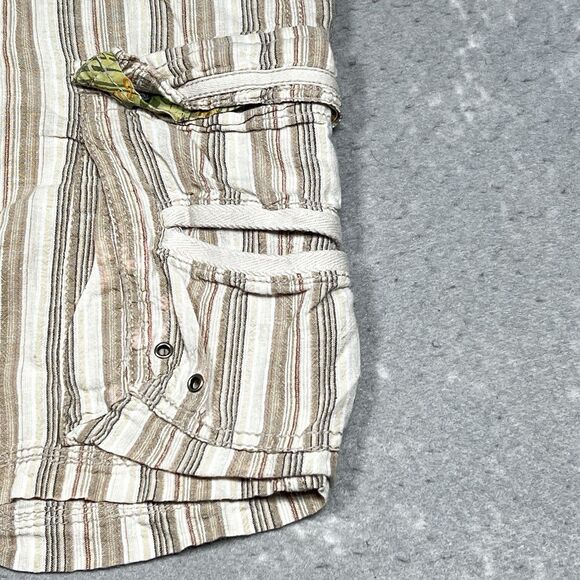 Miss Me Womens Size Large Multicolored Striped Cargo Bermuda Shorts 100% Cotton - Picture 7 of 15